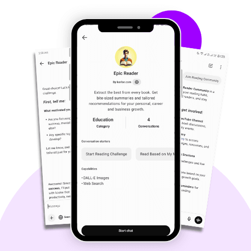 Struggling to make time for reading? Epic Reader AI is your personal reading assistant, designed to help you develop a daily reading habit that fits your goals and mood. Whether you want to grow personally, advance your career, or just unwind, this AI makes reading effortless and enjoyable.