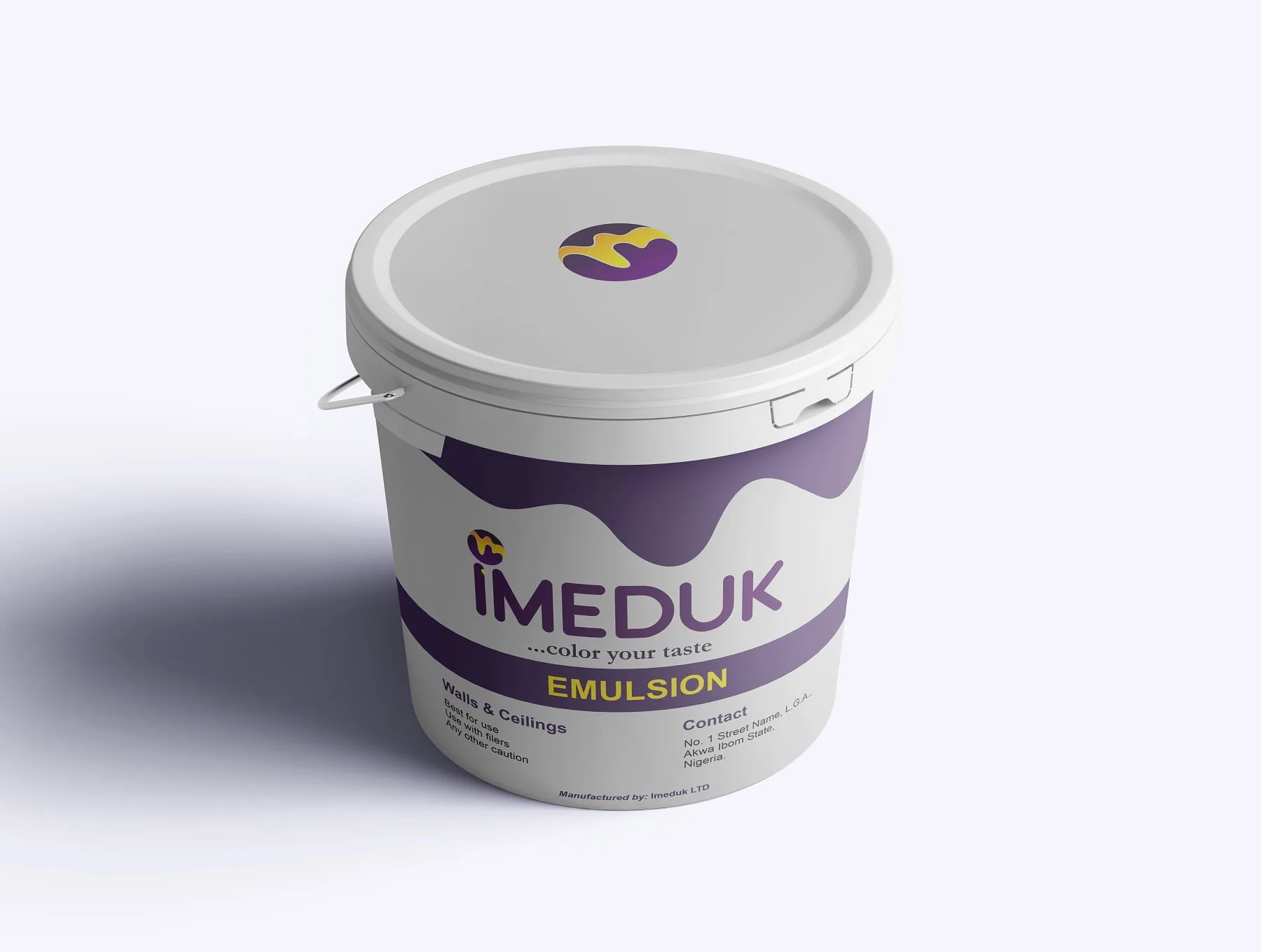 Imeduk Paint Brand strategy, visual identity and product design for paint manufacturing company in Uyo, Lagos, - Nigeria