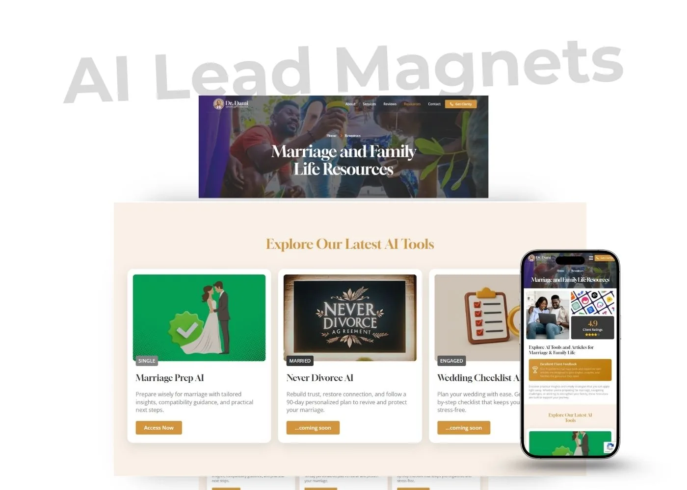 Dr Dami Website Design for Marriage Counselor and Therapist by Korlor