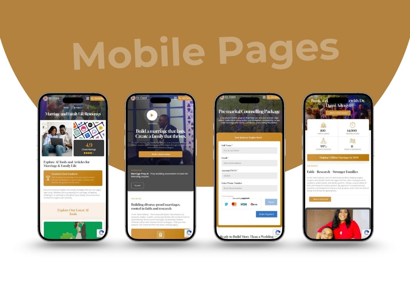 Brand OS - Build Your Brand With Clarity Dr Dami Website Design for Marriage Counselor and Therapist by Korlor