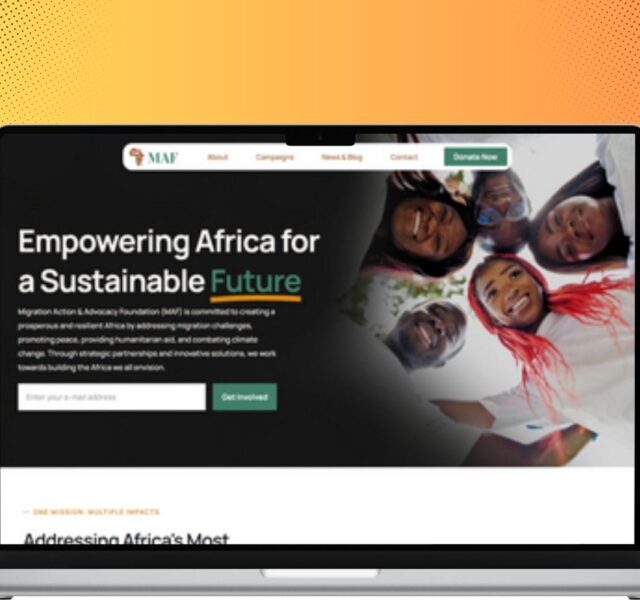 Portfolios MAF NGO Website Design in Lagos, Nigeria