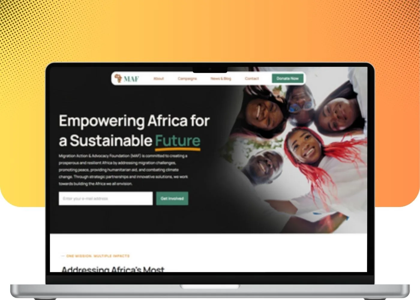 MAF NGO Website Design in Lagos, Nigeria​