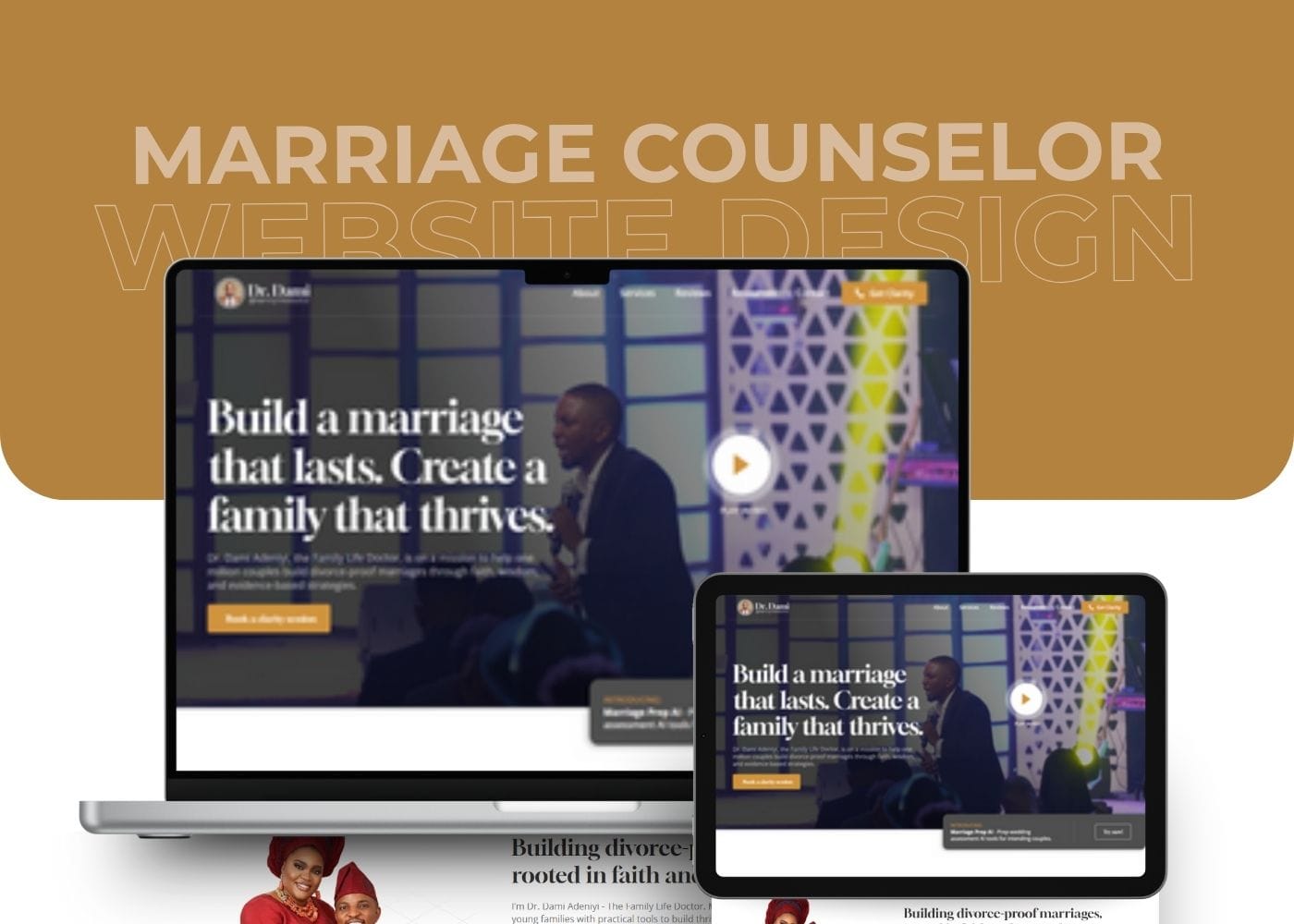 Brand OS - Build Your Brand With Clarity Dr Dami Website Design for Marriage Counselor and Therapist by Korlor