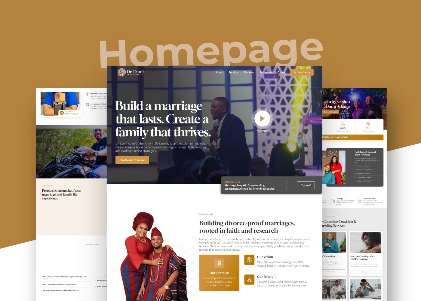 Brand OS - Build Your Brand With Clarity Dr Dami Website Design for Marriage Counselor and Therapist by Korlor