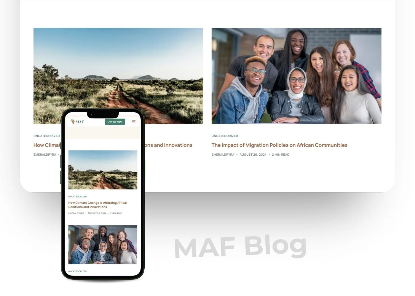 MAF NGO Website Design in Lagos, Nigeria​