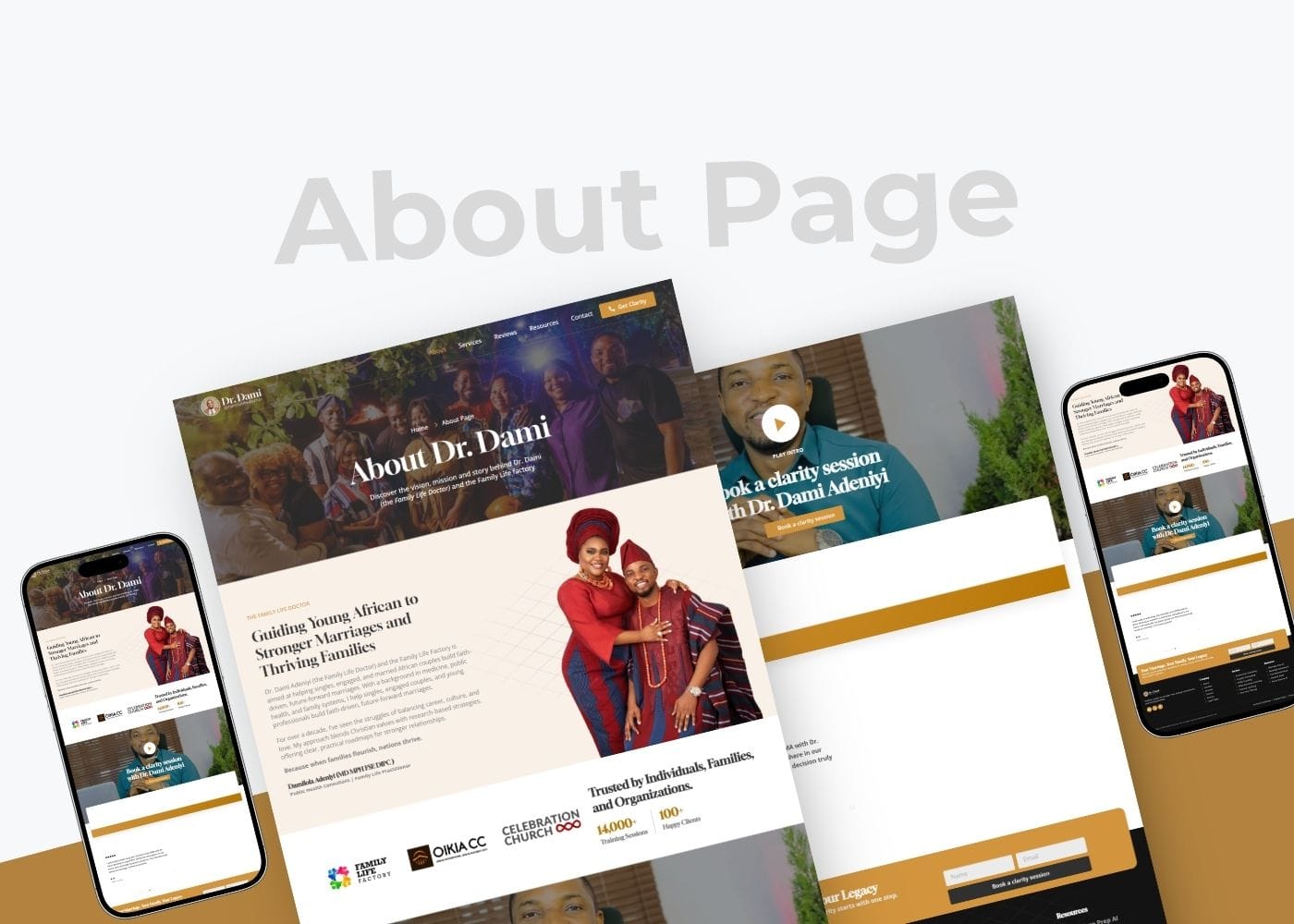 Brand OS - Build Your Brand With Clarity Dr Dami Website Design for Marriage Counselor and Therapist by Korlor