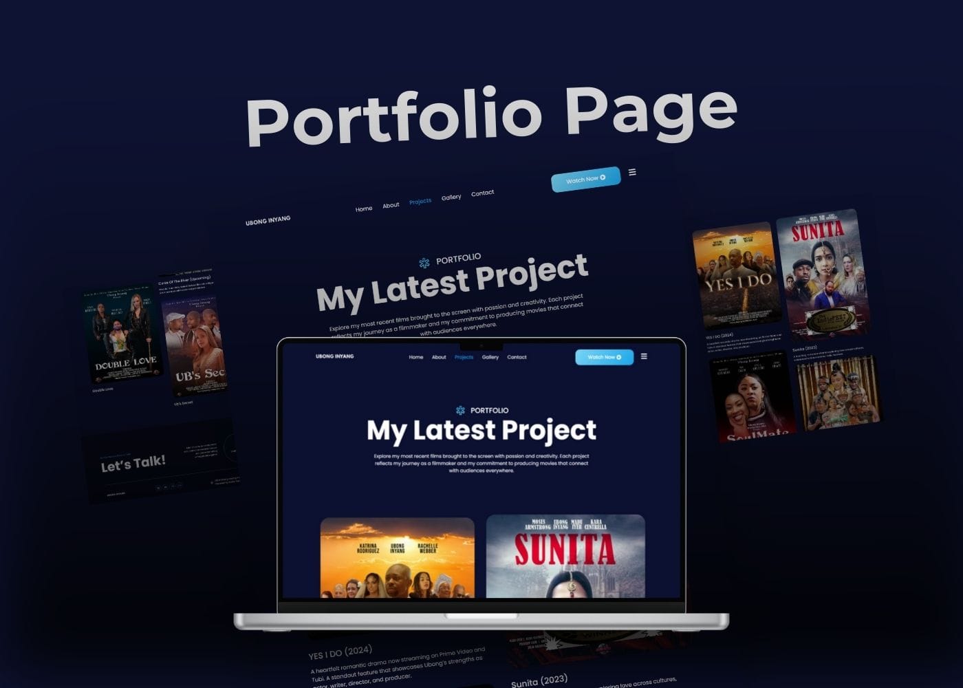 Brand Manager - Hire a Dedicated Brand Virtual Assistant Ubong Inyang Website Design for Actor, Film Producer UI/UX by Korlor
