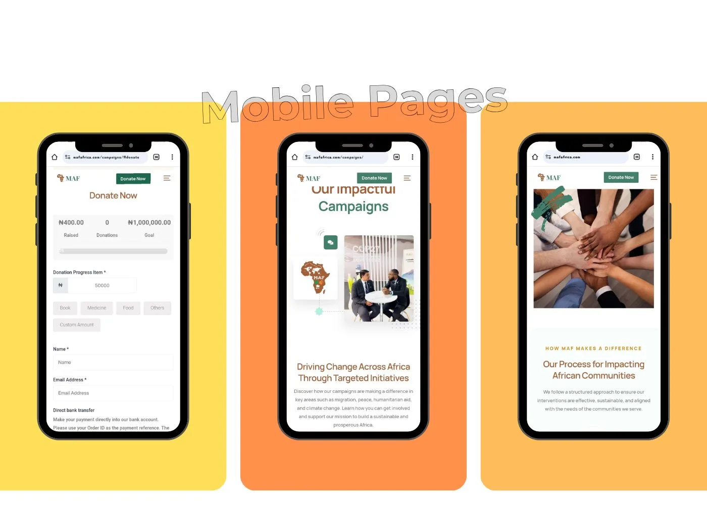 MAF NGO Website Design in Lagos, Nigeria​