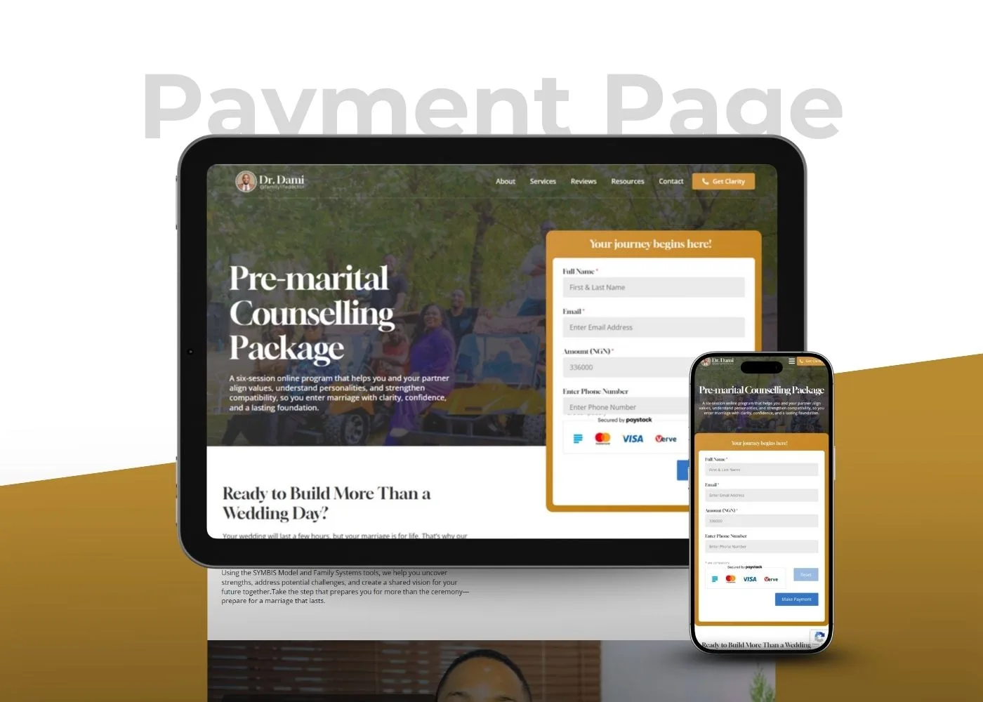 Dr Dami Website Design for Marriage Counselor and Therapist by Korlor