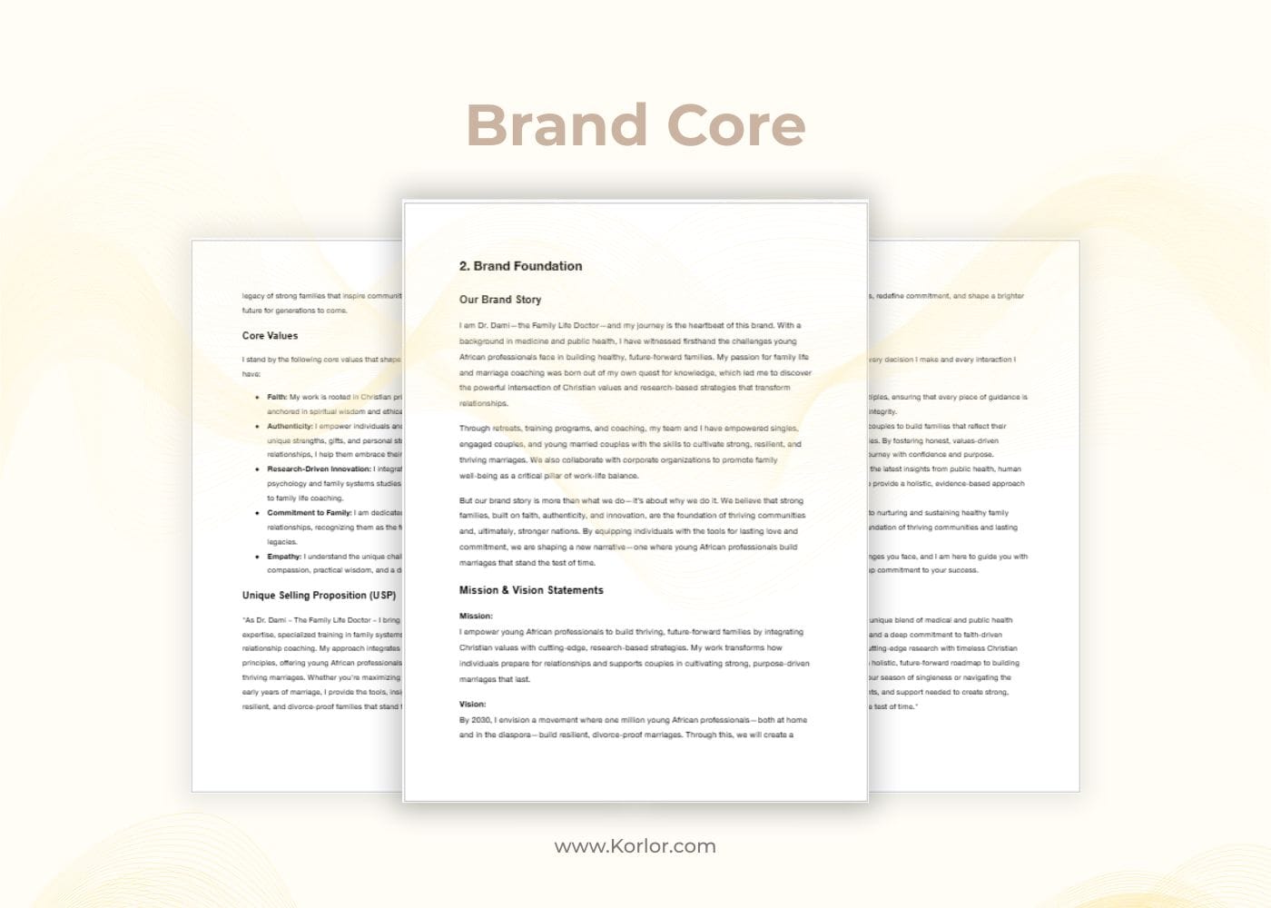 Dr Dami Brand core mockup - korlor.com