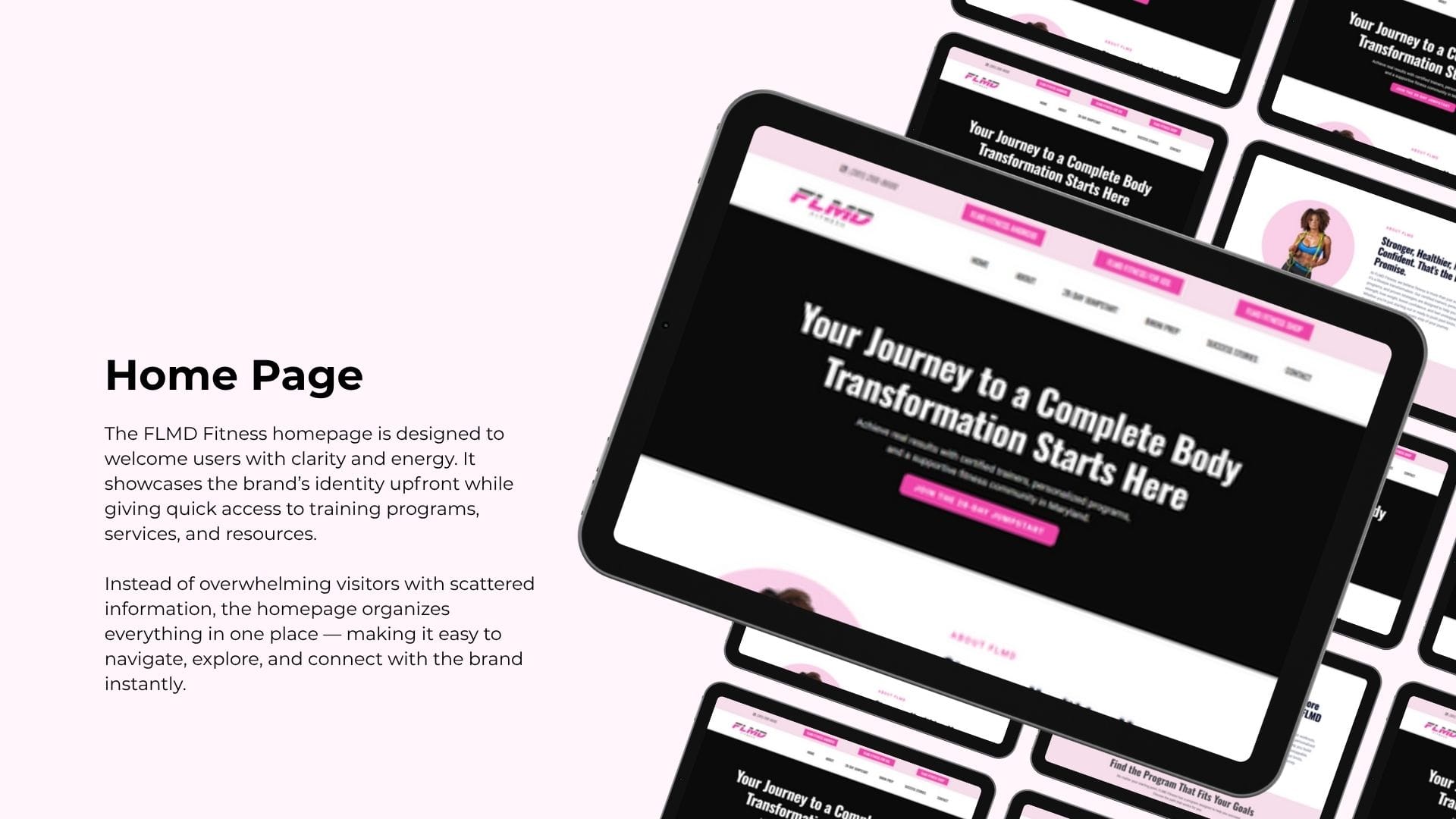 Brand Manager - Hire a Dedicated Brand Virtual Assistant FLMD Fitness Web Design and Landing Page 4