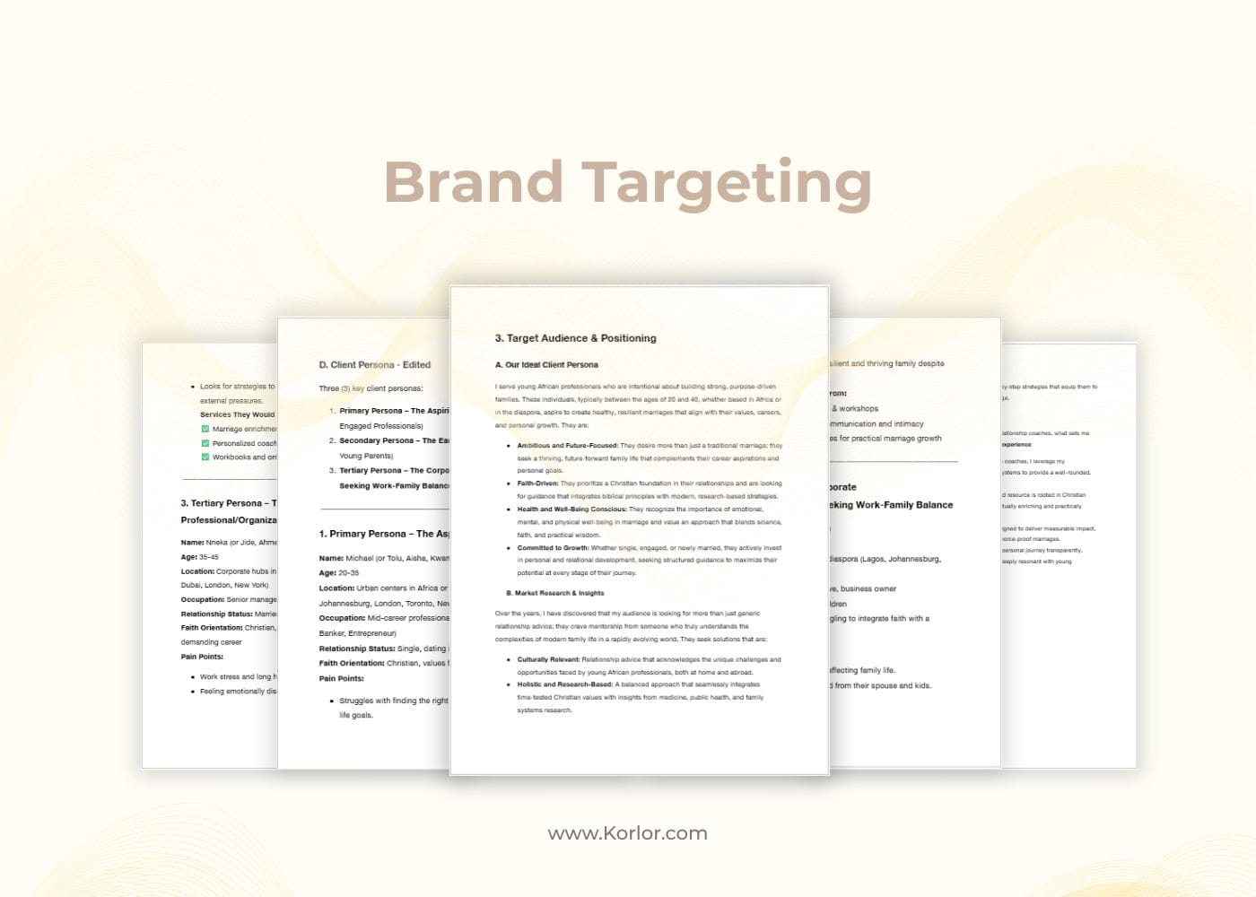 Dr Dami brand targeting mockup - korlor.com